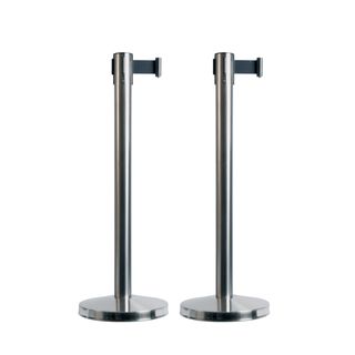 Colonnine segnapercorso Budget Retractable - altezza 88 cm - nastro nero da 210…