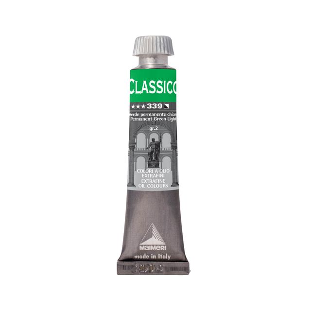 Colore a olio - extrafine - 20 ml - verde permanente chiaro - Maimeri