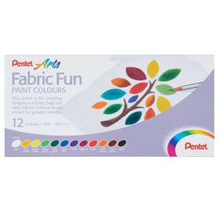 Colore in tubetto per tessuto Fabric Fun - colori base assortiti - Pentel - con…
