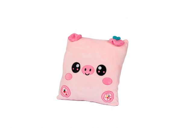 DE.CAR2 - CUSCINO PELUCHE MAIALINO 30X30CM SUPERSOFT 25777