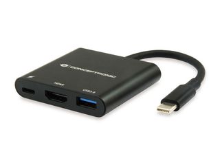 Conceptronic - Adattatore video - USB-C maschio a HDMI, USB Tipo A, USB-C femmi…