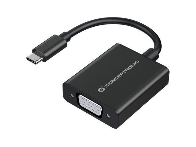 Conceptronic ABBY - Adattatore video - USB-C (M) a HD-15 (VGA) (F) filettato