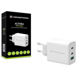 Conceptronic ALTHEA12W 3-Port 65W GaN USB PD Charger - Alimentatore - 65 Watt -…