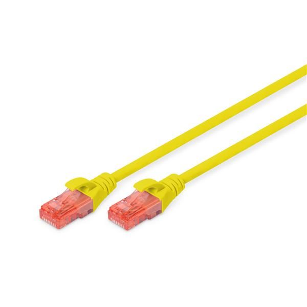 DIGITUS BY ASSMANN PATCH U/UTP CAT.6 PVC GIALLO 3M