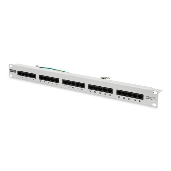 DIGITUS CAT 3 ISDN - Pannello cablaggio - montaggio su rack - CAT 3 - RJ-45 X 2…