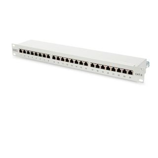 DIGITUS DN-91624S - Pannello cablaggio - CAT 6 - RJ-45 X 24 - grigio, RAL 7035 …
