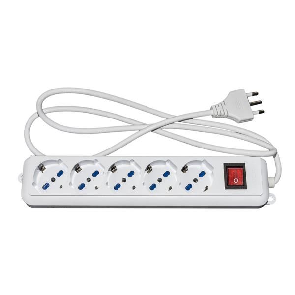 DIGITUS LKMP05L MULTIPRESA 5 POSTI SCHUKO/BIPASSO ITALIANA 10/16A CON INTERRUTT…