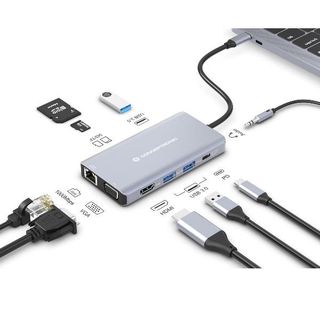 Conceptronic DOCKING STATION 10-IN-1 USB 3.2 GEN 1 - HDMI, VGA, USB-A 3.0 x3, S…
