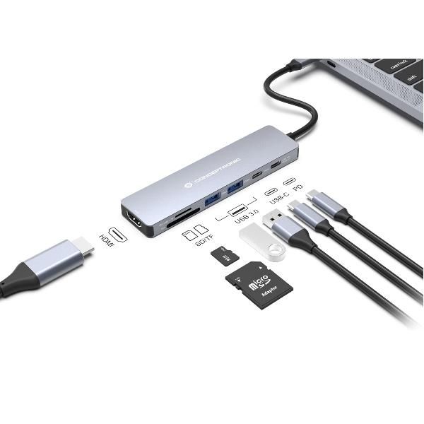 Conceptronic DOCKING STATION 7-IN-1 USB 3.2 GEN.1 - HDMI USB-C PD 100W USB-A 5G…