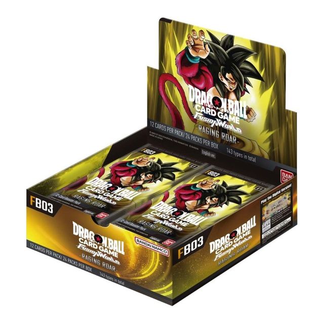 DRAGON BALL FUSION WORLD 01 BOX FB-03 RAGING ROAR ENG 16/08/2024