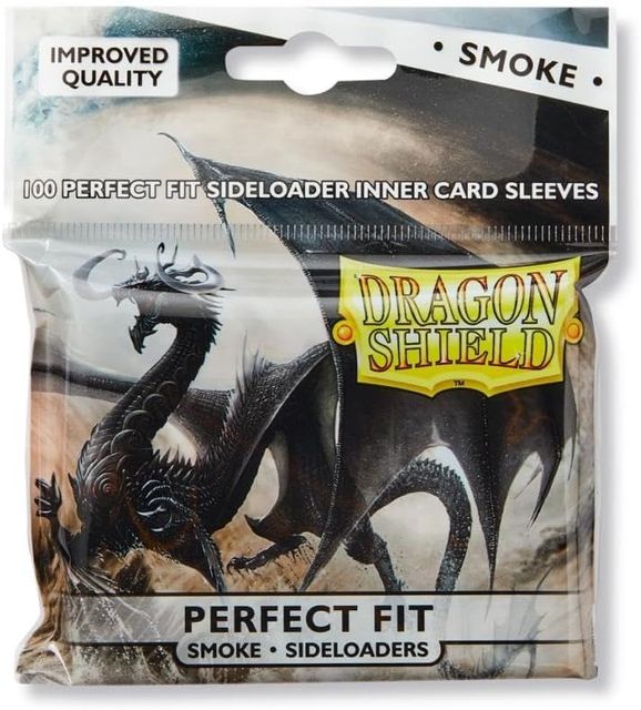 DRAGON SHIELD STANDARD PERFECT FIT SIDELOADING SLEEVES - CLEAR/SMOKE (100 SLEEV…