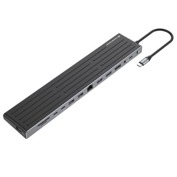 Conceptronic DONN32B, Cablato, USB 3.2 Gen 1 (3.1 Gen 1) Type-C, 100 W, 3,5 mm,…