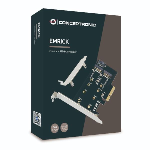 Conceptronic EMRICK04B, PCIe, M.2, PCIe 3.0, Passivo, Cina, JMB585