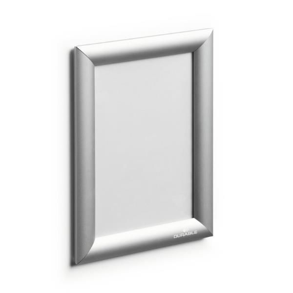 DURABLE CORNICE A SCATTO IN ALLUMINIO ANODIZZATO 179X240X12 mm A5 ARGENTO
