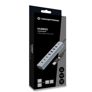 Conceptronic HUB USB 3.0 7 PORTE, 5Gbps, 3x USB-C, 4x USB-A