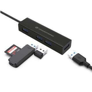Conceptronic HUBBIES07B - Hub - 4 x SuperSpeed USB 3.0 - desktop
