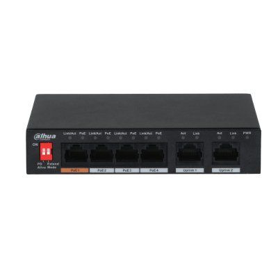 Dahua PFS3006-4ET-60-V2 Interruttore desktop 6 porte 10/100Mbps non gestito con…