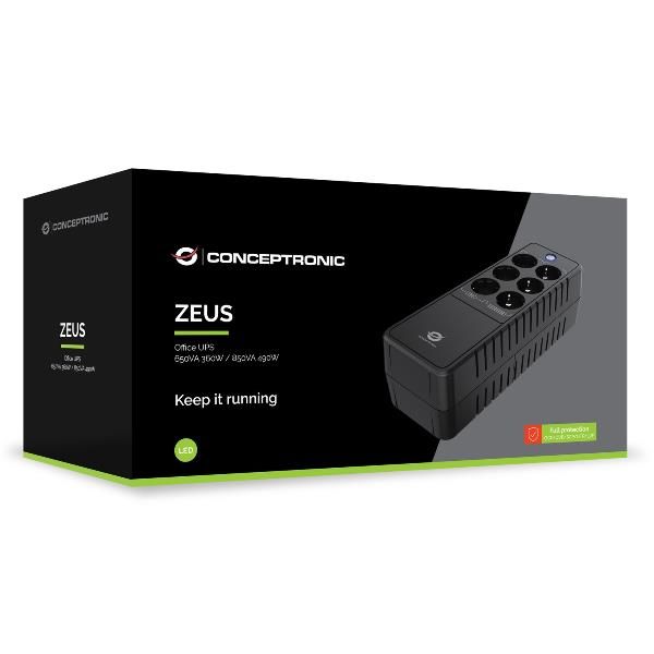 Conceptronic UPS per ufficio da 650VA 360W, batteria e protezione da sovratensi…