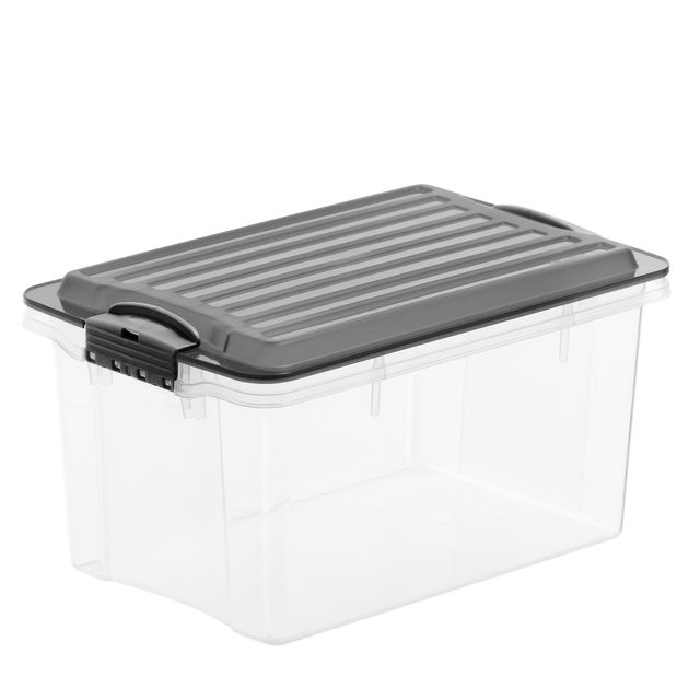 Contenitore Compact - 39,5x27,5x18 cm - A4 - 13 L - PPL - coperchio nero - tras…