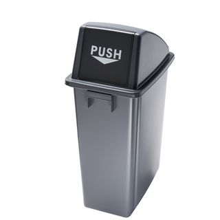 Contenitore Office 60 Lt - con coperchio push - per rifiuto secco - 33x46x79 cm…