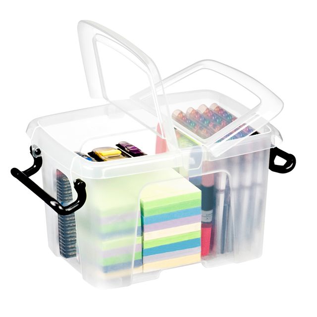 Contenitore multiuso con coperchio - 28,5x22,5x17,5 cm - 6 L - PPL - trasparent…