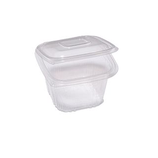 Contenitori in PP - con coperchio incernierato - 12 x 12 x 7,5 cm - Europack - …