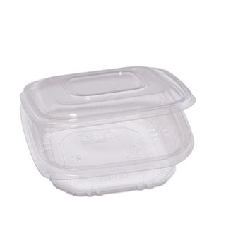 Contenitori in PP - con coperchio incernierato - 15,5 x 15,5 x 3,7 cm - Europac…
