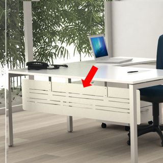 Controventatura metallica Easy Plus - per scrivania L 140 cm - 128 x 30 cm - bi…