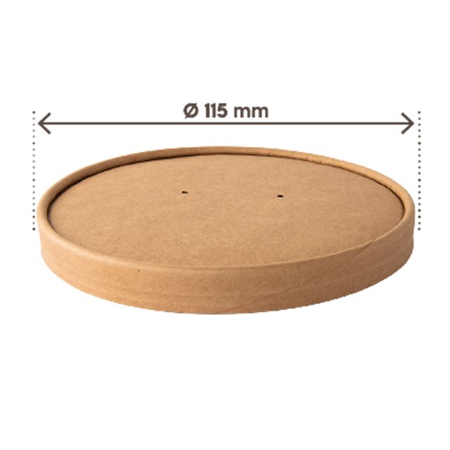 Coperchio per bowl portazuppe monouso - da 780 ml - avana - Signor Bio - conf. …