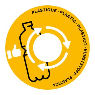 Coperchio raccolta plastica - per cestino 133R - diametro 38 cm - PVC - giallo …