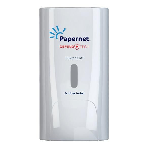 Dispenser antibatterico per sapone in schiuma Papernet Defend Tech bianco 22 x …