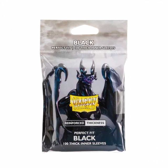 Dragon Shield Standard Perfect Fit Inner Sleeves - Thick Inner - Black (100 Sle…