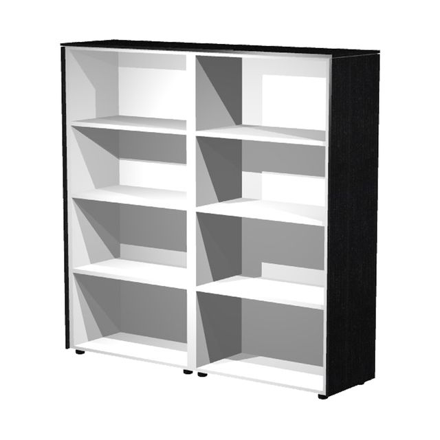 Coppia Prestige - mobili medio alti a giorno - 162,8 x 43 x 158,2 cm - nero ven…