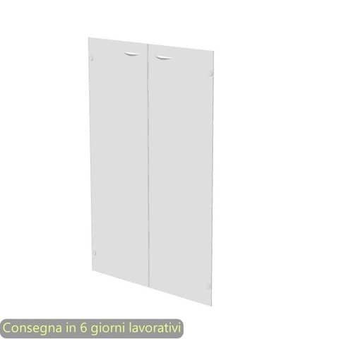 Coppia ante Easy - per mobile medio - 80 x 115 cm - spessore 5 mm - vetro satin…