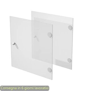 Coppia ante Rainbow - 32,2x32,1 cm - per libreria - in vetro satinato - Artexpo…