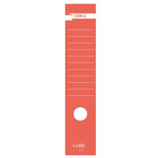 Copridorso CDR C - carta autoadesiva - 7 x 34,5 cm - rosso - Sei Rota - conf. 1…