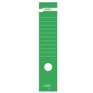 Copridorso CDR C - carta autoadesiva- 7 x 34,5 cm - verde - Sei Rota - conf. 10…