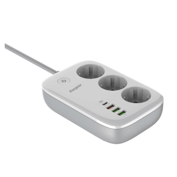 ENERGIZER MULTIPRESA 3 SCHUKO + 3 USB + 1 USB-C WI-FI 2.4GHz CONTROLLABILE TRAM…