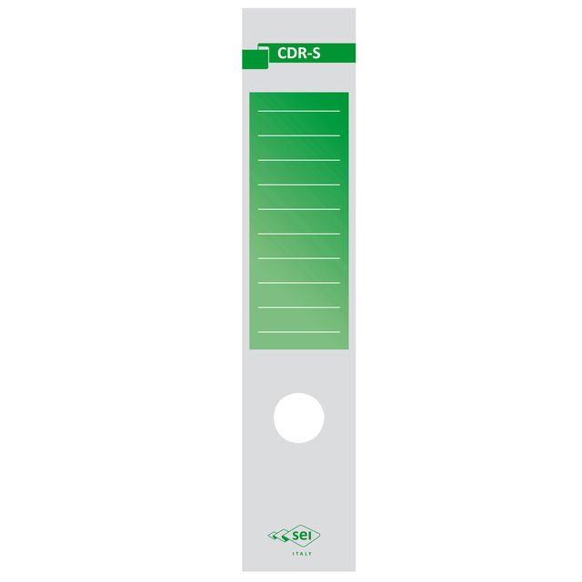 Copridorso CDR S - carta autoadesiva - 7 x 34,5 cm - verde - Sei Rota - conf. 1…
