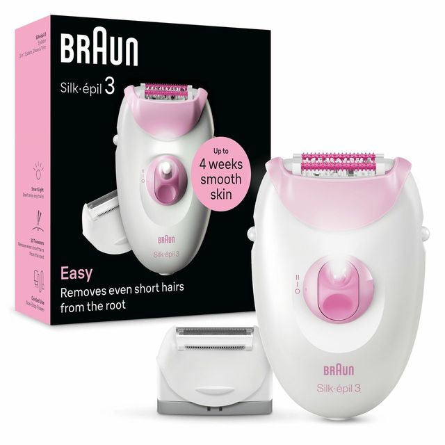 EPILATORE SILK EPIL 3 WHITE E PINK SE3 031 - BIANCO/ROSA