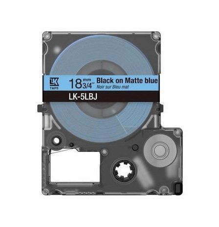 EPSON LABELWORKS LK-4LBJ MATTE TAPE ROTOLO NERO SU BLU OPACO 12mm x 8 MT