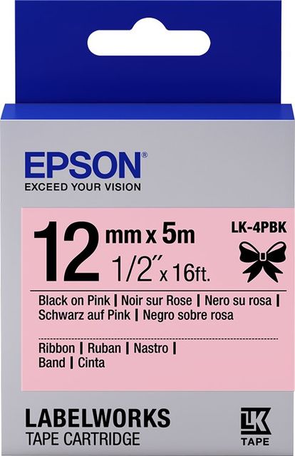 EPSON NASTRO SAT LK-4KBK NERO/ROSA 12M