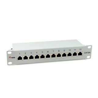 EQUIP 12-PORT CAT.6A SHIELDED PATCH PANEL