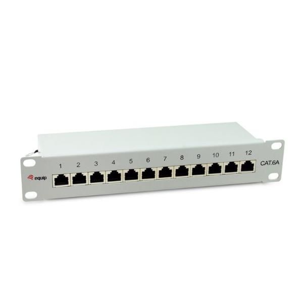 EQUIP 12-PORT CAT.6A SHIELDED PATCH PANEL