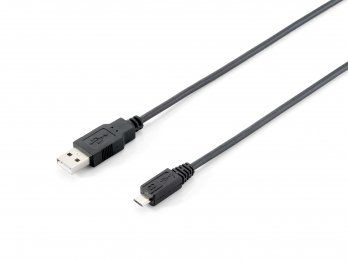 EQUIP 128523 CAVO USB 2.0 DA USB-A A MICRO-USB MASCHIO/MASCHIO 1.8 MT NERO