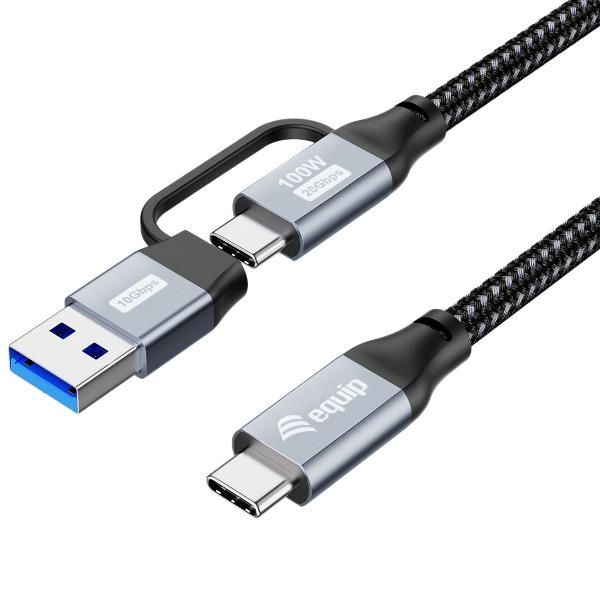 EQUIP 2 IN 1 USB 3.2 GEN 2X2 C TO C 1M