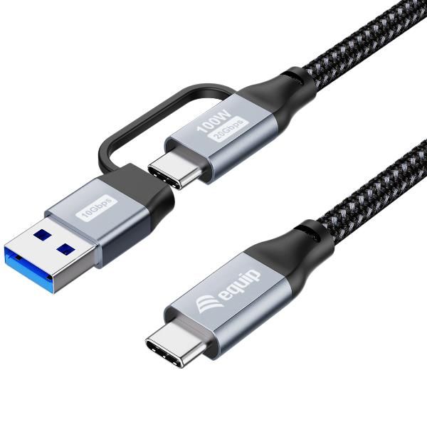 EQUIP 2 IN 1 USB 3.2 GEN 2X2 C TO C 2M