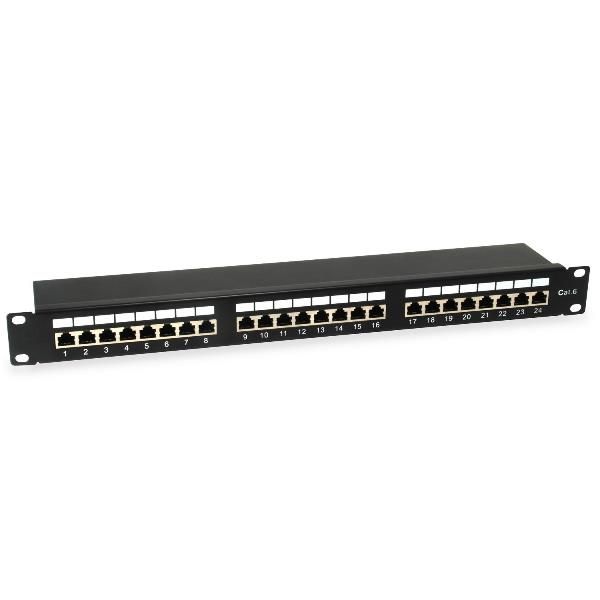 EQUIP 24-PORTS CAT.6 SHIELDED PATCH PANEL