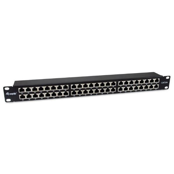 EQUIP 48-PORT CAT.6A SHIELDED PATCH PANEL
