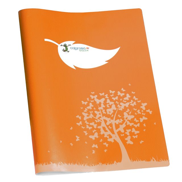 Coprimaxi Green - 21 x 30 cm - carta - 120gr - c/tasche - arancione - Colorosa